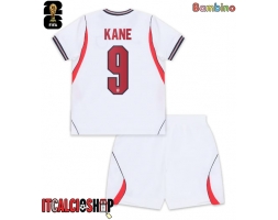 Inghilterra Harry Kane #9 Prima Maglia Bambino Mondiali 2026 Manica Corta (+ Pantaloni corti)